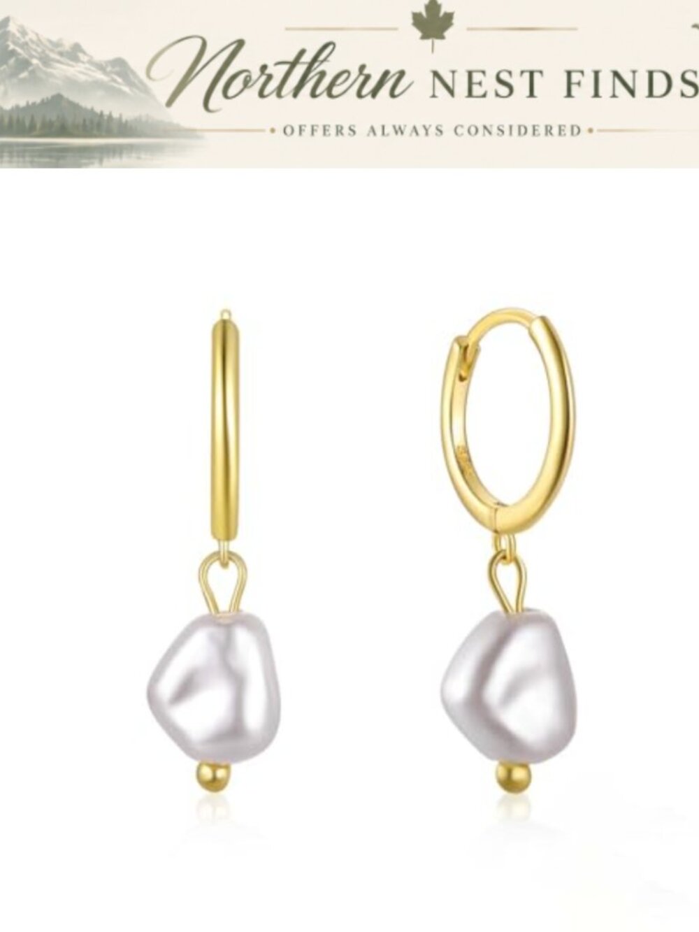 Hypoallergenic Pearl Earrings Women Hoop Drop Stud Set Wedding Party